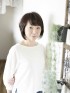 前下がりのレイヤ―ボブスタイル